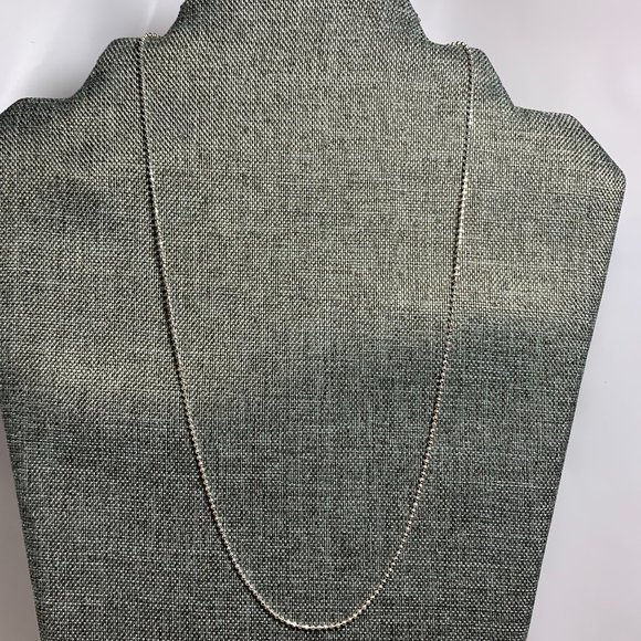 20" Stainless 1mm Faceted Ball Chain. (468) - Picture 1 of 3